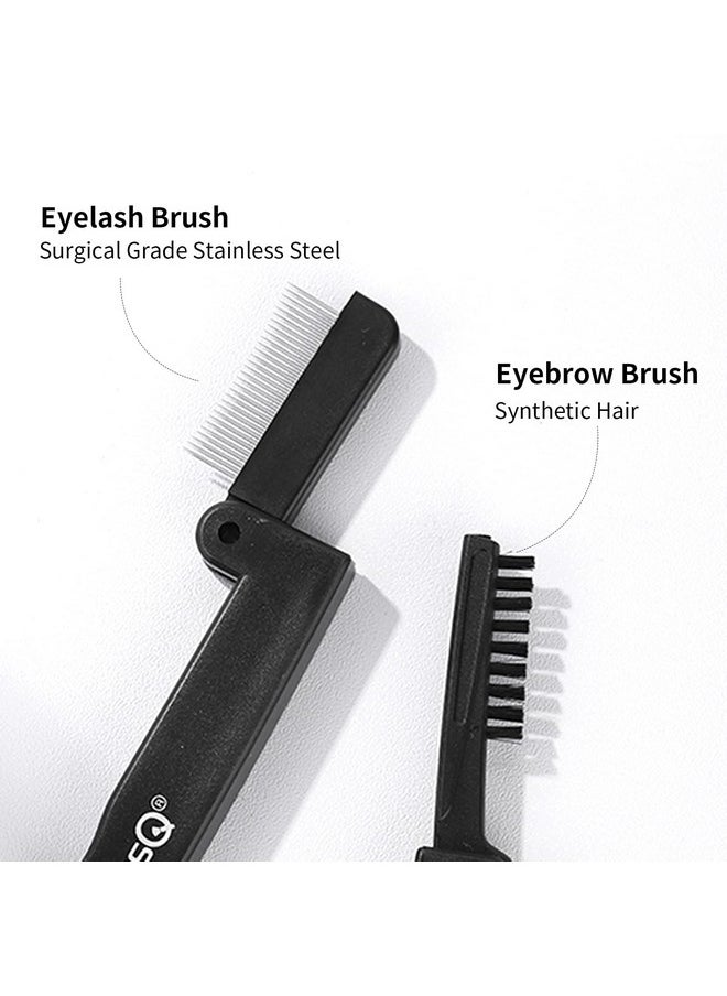 MSQ Eyelash Comb Msq Eyelash Separator Folding Eyelash Comb Brow Brush Mascara Applicator Eyelash & Brow Definer Eyebrow & Lash Brush Eyebrow Grooming Tool  - Image 3