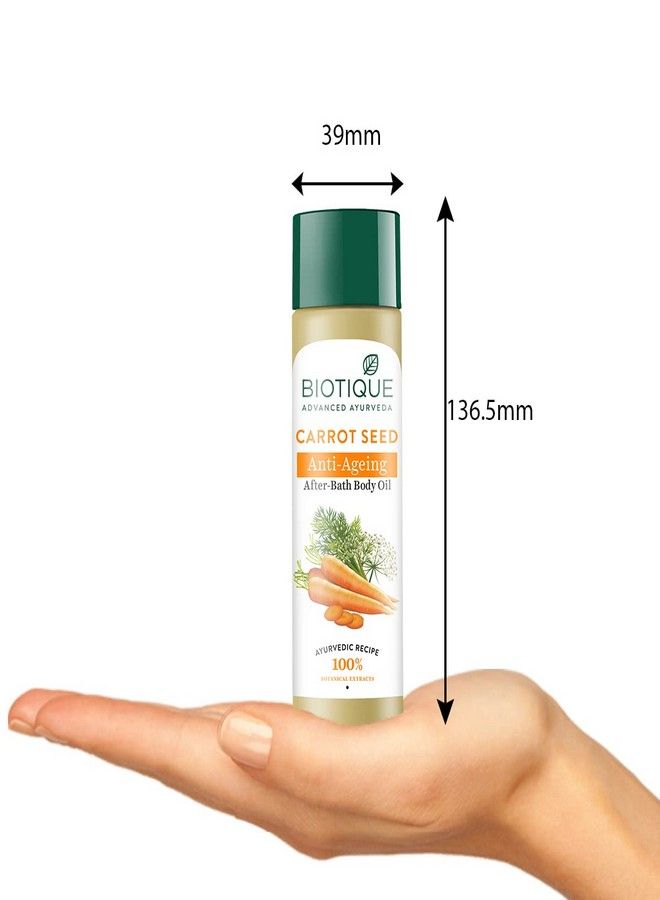 Biotique Biotique Carrot Seed Anti- Ageing After- Bath Body Oil, 120ml  - Image 2