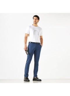 Iconic Iconic Slogan Print Crew Neck T-shirt with Short Sleeves  - Image 2