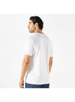 Iconic Iconic Slogan Print Crew Neck T-shirt with Short Sleeves  - Image 3