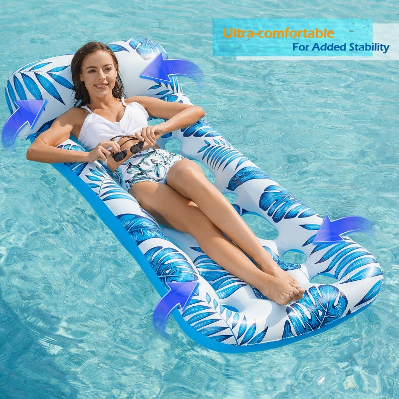 Jasonwell Inflatable Pool Float Lounge - Floaties Rafts for Adults Floating Lounger Sun Tanning Floats Cool Water Floaty Swimming Lake Beach Party Toys - Image 5