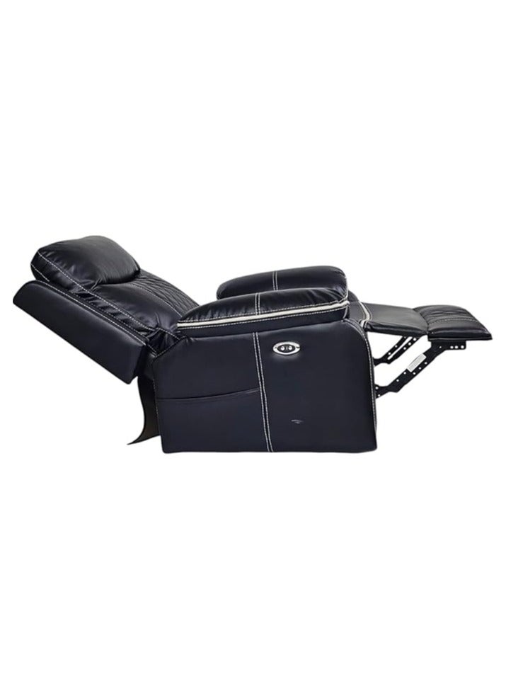 Multi Home Furniture Best Electric Recliner Single sofa With More Relaxing Cushion inside MH-1805-BLK it has full head to toe massager with 3 different modes Mobile charging spot as well With 360 rotating degree moving. - Image 2