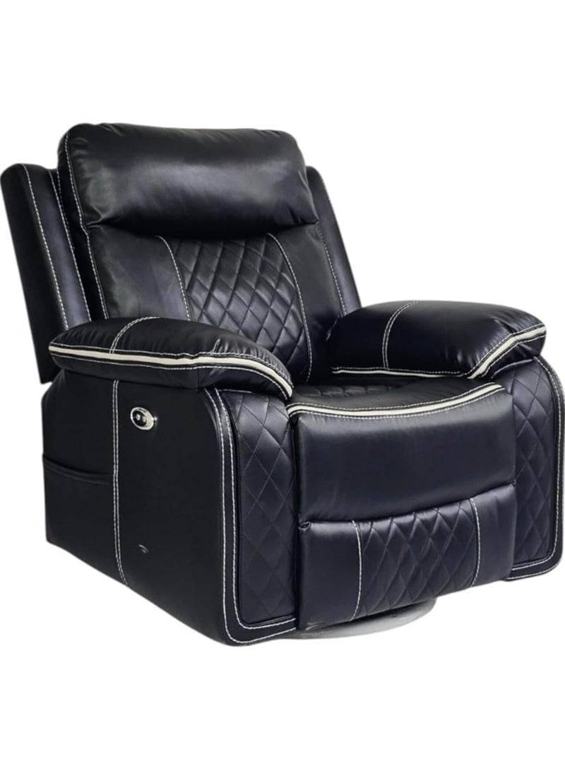 Multi Home Furniture Best Electric Recliner Single sofa With More Relaxing Cushion inside MH-1805-BLK it has full head to toe massager with 3 different modes Mobile charging spot as well With 360 rotating degree moving. - Image 3