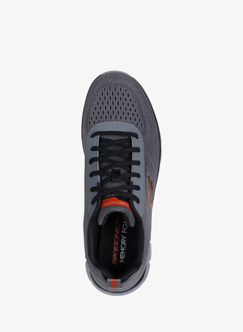SKECHERS Men's Logo Detail Sports Shoes With Lace-Up Closure - Track
