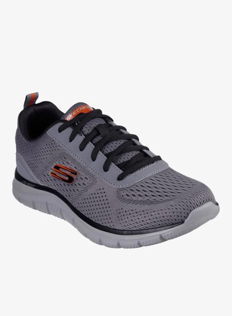 SKECHERS Men's Logo Detail Sports Shoes With Lace-Up Closure - Track