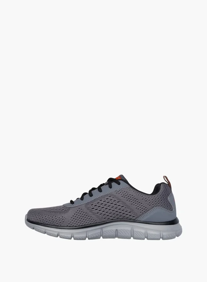 SKECHERS Men's Logo Detail Sports Shoes With Lace-Up Closure - Track