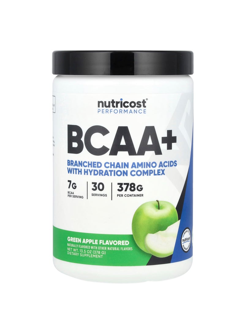 Performance, BCAA+, Green Apple, 13.5 oz (378 g)