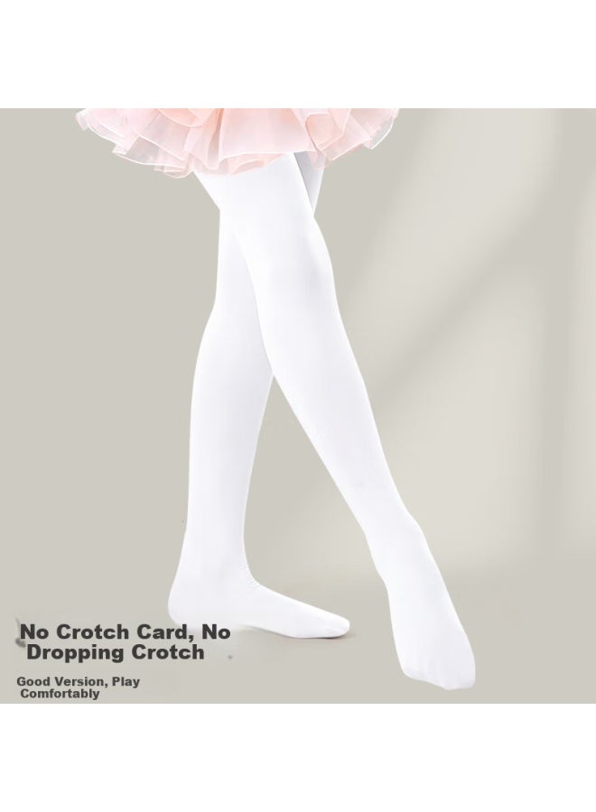 ZHIYOUBAN Zhiyouban Children's Dance Socks Summer Thin Leggings Girls White Silk Socks Spring And Autumn Practice Dance Special Bottom Socks  - Image 1