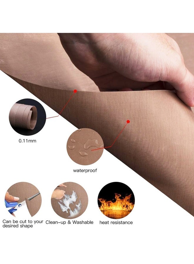 3 Pack Teflon Sheet for Heat Press Transfer Sheet Non Stick 16 x 12" Heat Transfer Paper Reusable Heat Resistant Craft Mat - Image 3