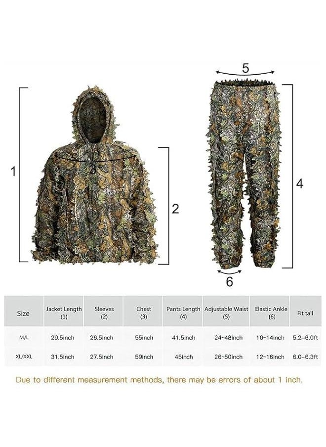 Generic - Ghillie Suit, 3D Leafy Ghillie Suit and Camo Suit, Ghillie Suit for Men， Camouflage Suits, Turkey Hunting, Lightweight Gear Hunting Clothes for Outdoor Woodland and . - Image 1