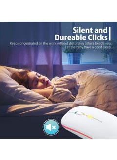 Blackbird Game Center White RGB Rechargeable Wireless 1600DPI Illuminated Wireless Mouse Bwm6  - Image 5