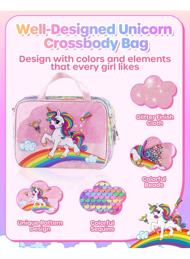 D-FantiX Unicorn Art Supplies Convertible Bag for Girls, 63Pcs Coloring Drawing Set for Kids with Fruit Scented Markers, Portable Travel Activity Kit, Birthday Gift for 4 5 6 7 8-12 Year Old Girls - Image 5