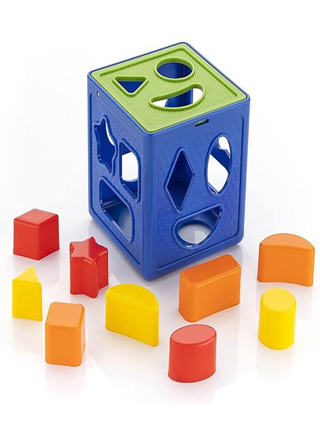 RAINBOW RIDERS Plastic Shape Sorter Cube Block Toy for Kids Includes 9 Color Recognition Shape with Colorful Sorting Cube Box Baby First Block Toys Model 2 for Boys Girls Age 2 Years Multicolor 9 pcs - Image 5