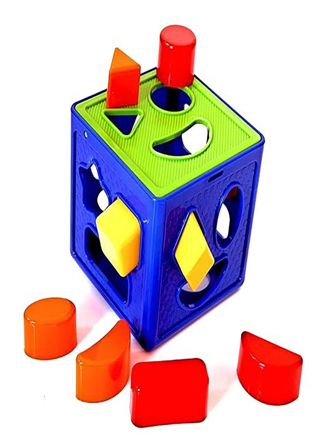 RAINBOW RIDERS Plastic Shape Sorter Cube Block Toy for Kids Includes 9 Color Recognition Shape with Colorful Sorting Cube Box Baby First Block Toys Model 2 for Boys Girls Age 2 Years Multicolor 9 pcs - Image 4
