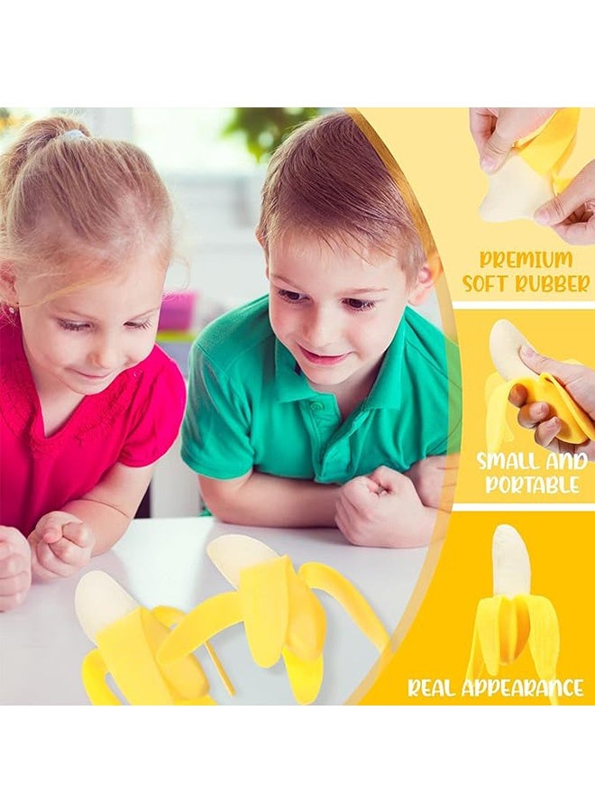 2 قطع مزيفة الموز لعبة ناعمة الموز الزائفة الذرة ناعمة تخفيف الإجهاد المطاط الممتد ، ألعاب حزب المفضلات للصغار - Image 3