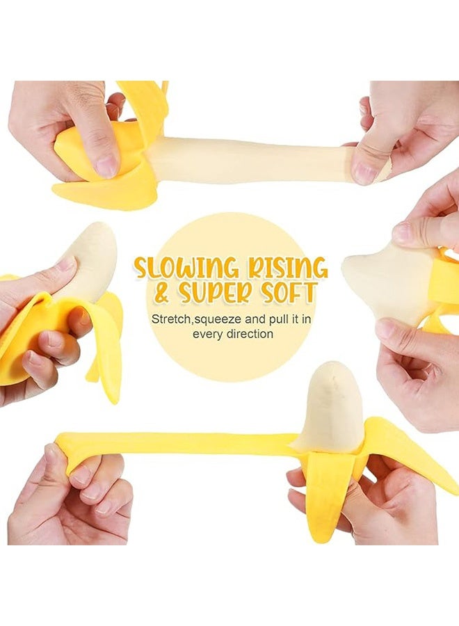 2 قطع مزيفة الموز لعبة ناعمة الموز الزائفة الذرة ناعمة تخفيف الإجهاد المطاط الممتد ، ألعاب حزب المفضلات للصغار - Image 4