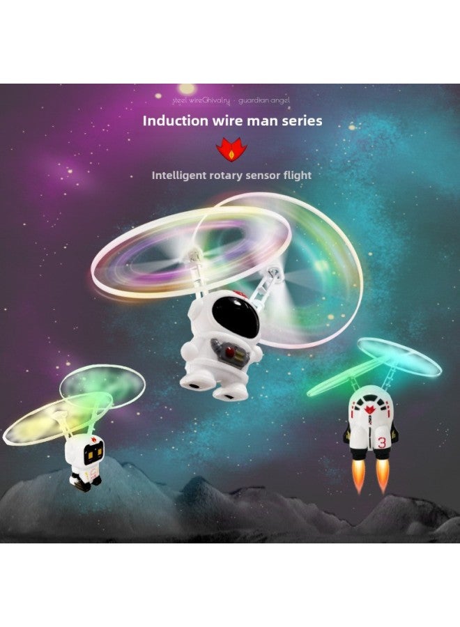 Induction Steel Wire Man Astronaut Aircraft Swing Suspension Toy Intelligent Induction Aircraft Toy Wholesale-Color:Crossover Machine - Image 2