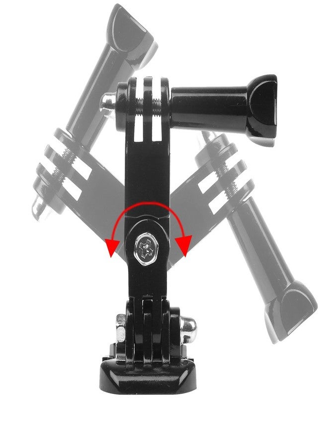 Action Pro 3-Way Adjusment Base Front Mount Helmet with Adhesive Pad Compatible with GoPro Hero 13 12 11 10 9 8 7 6 5 4 3+ 3 DJI Insta 360 X3 SJCAM YI 4K Eken Xiaomi Action Camera - Image 3