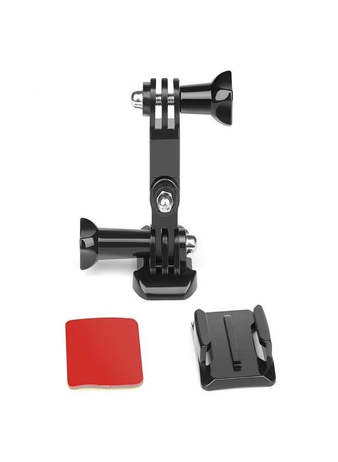 Action Pro 3-Way Adjusment Base Front Mount Helmet with Adhesive Pad Compatible with GoPro Hero 13 12 11 10 9 8 7 6 5 4 3+ 3 DJI Insta 360 X3 SJCAM YI 4K Eken Xiaomi Action Camera - Image 2