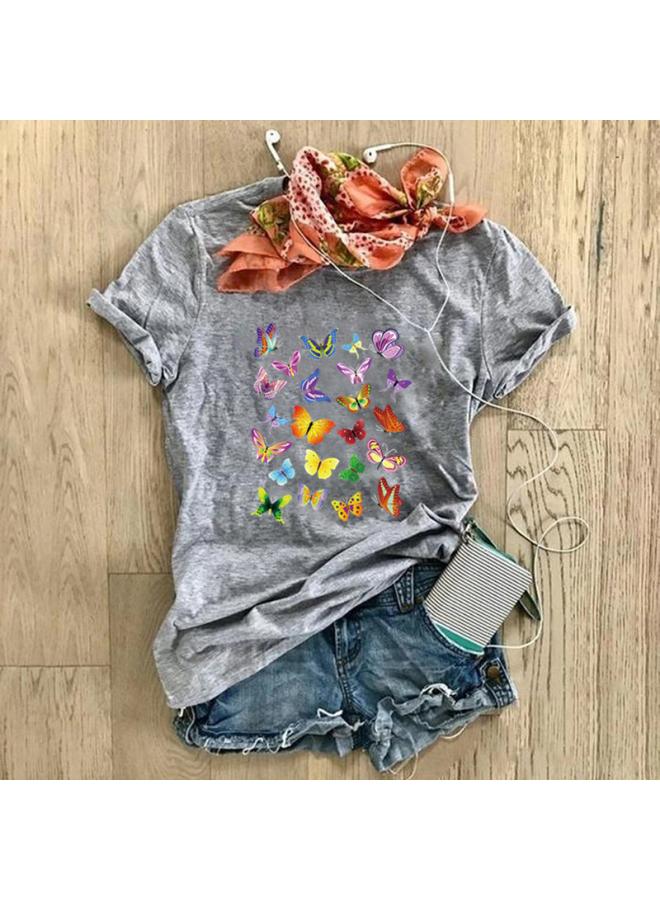 VUELO Spot Independent Station Loose Crew Neck Creative Short Sleeve T-shirt For Women - Image 1