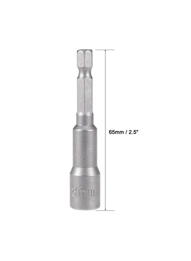 uptodateproducts - uptodateproducts 5pcs Adjustable Wrenches Magnetic Hex Driver Bit 8mm 516 Nut Setter Adapter for Drill - Image 1