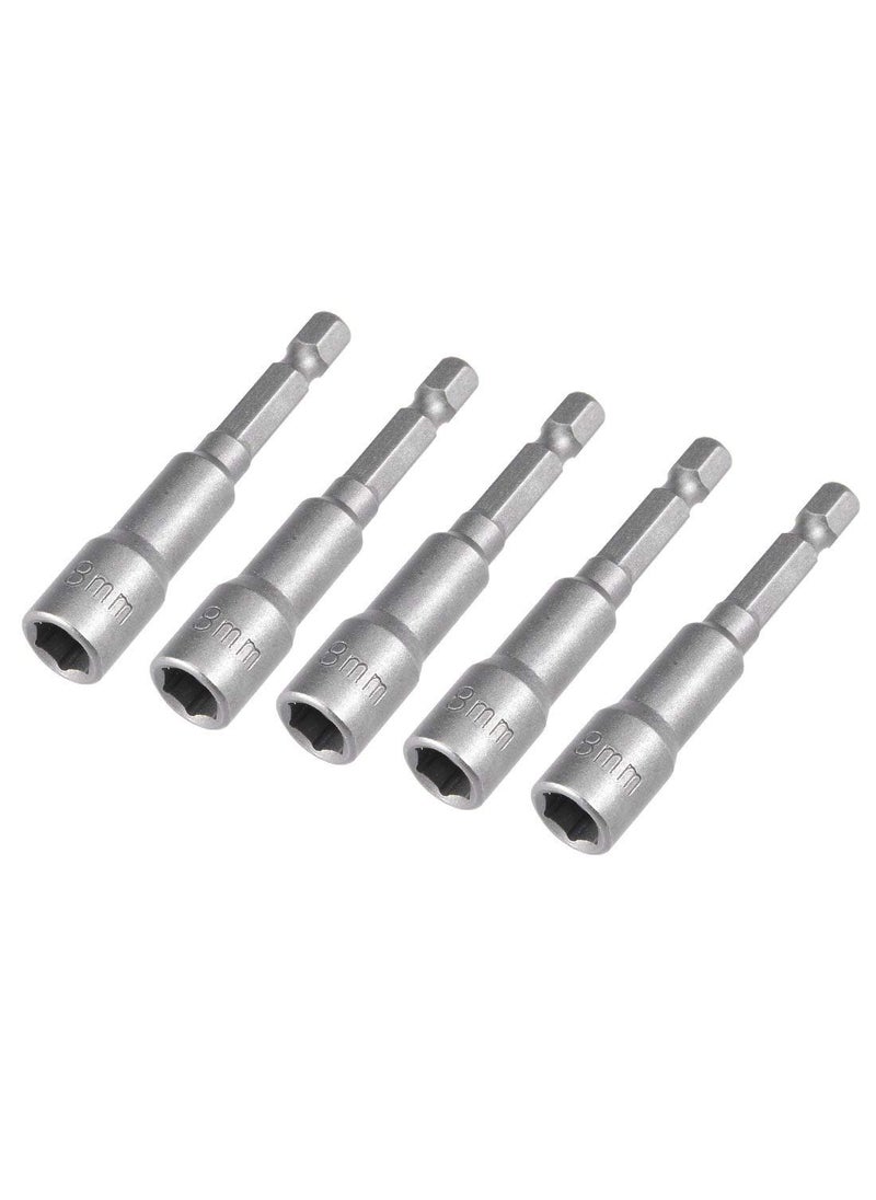 uptodateproducts - uptodateproducts 5pcs Adjustable Wrenches Magnetic Hex Driver Bit 8mm 516 Nut Setter Adapter for Drill - Image 1