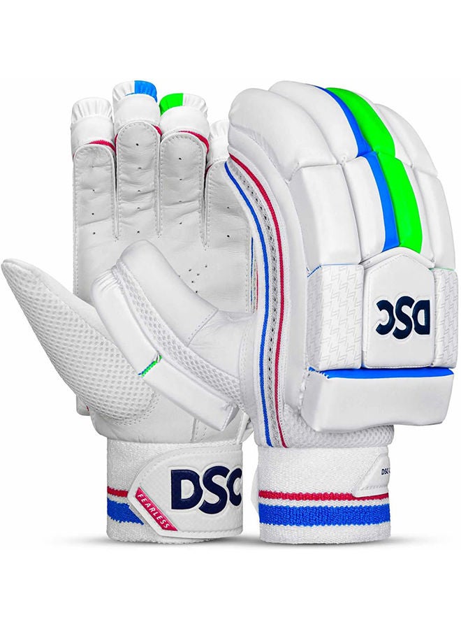 DSC Intense Shoc Leather Cricket Batting Gloves, Mens Left | Comfortable Fit | Breathable Design | Flexible Movement - Image 1