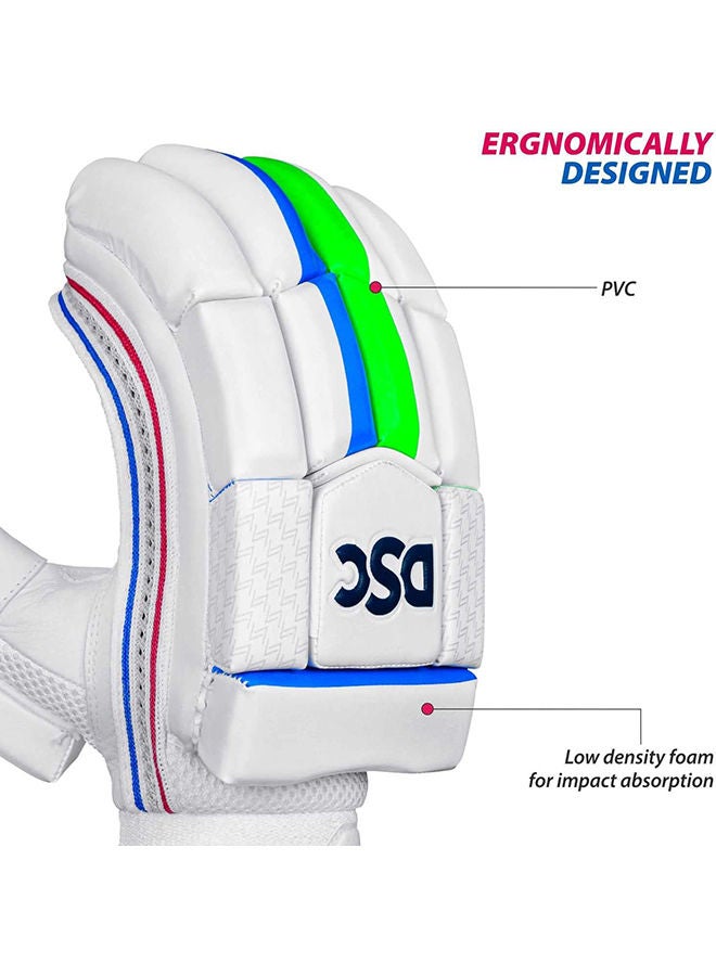DSC Intense Shoc Leather Cricket Batting Gloves, Mens Left | Comfortable Fit | Breathable Design | Flexible Movement - Image 2