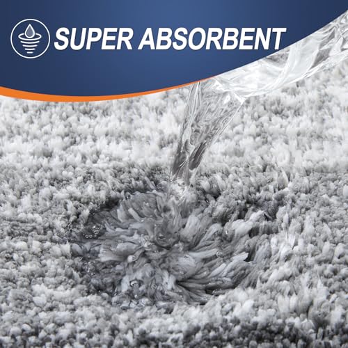 OLANLY Bathroom Rugs Mat 24x16, Extra Soft Absorbent Microfiber Bath Rugs, Rubber Backing, Quick Dry, Machine Washable Bath Mats for Bathroom Floor, Tub and Shower, Home Decor Accessories, Grey - Image 4