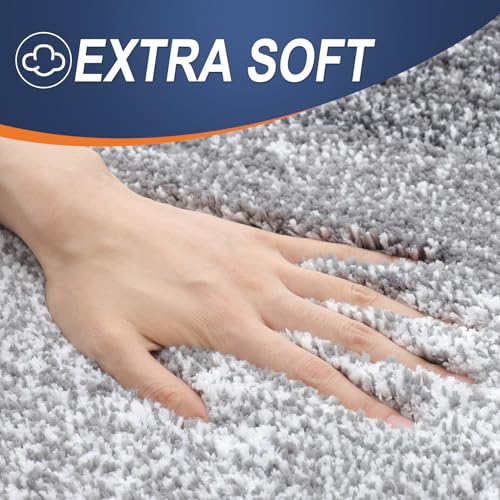 OLANLY Bathroom Rugs Mat 24x16, Extra Soft Absorbent Microfiber Bath Rugs, Rubber Backing, Quick Dry, Machine Washable Bath Mats for Bathroom Floor, Tub and Shower, Home Decor Accessories, Grey - Image 3