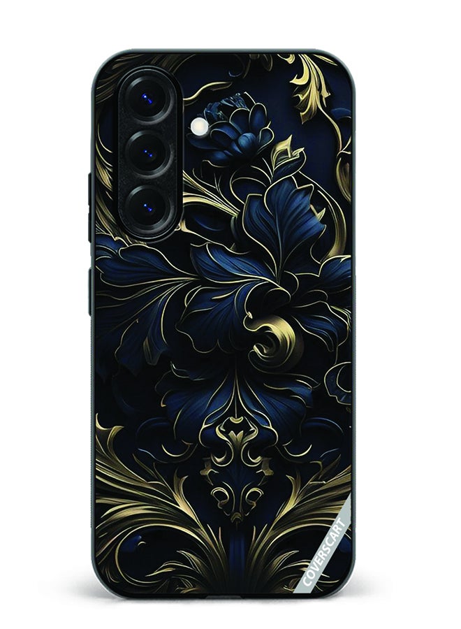 Protective Case Cover For Samsung Galaxy A56 Black Flowers Design Multicolour