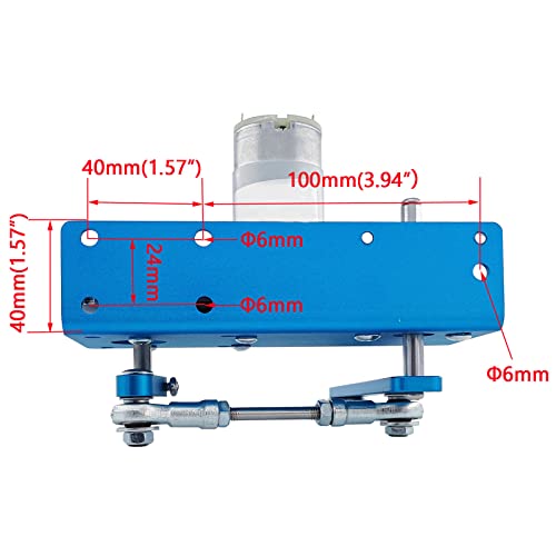 JQDML DC 24V Reciprocating Swing Motor, 20-120 Degrees Adjustable,Max Speed 90rpm,with Speed Controller,for Holiday Decorations,Halloween Props,DIY Projects,Dynamic Advertising and Experiment - Image 5
