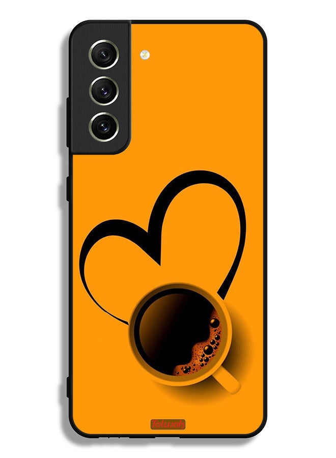 Tolwak Samsung Galaxy S21 FE 5G Protective Case Cover Coffee Cup Art - Image 3