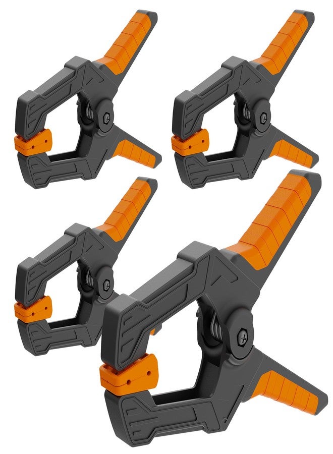 AMARTISAN 6 inch Spring Clamps Heavy Duty, 4-Pack Large Clamps for Woodworking Work, Fixing Backgrounds, and Photography DIY, Among Others. 3.35 Inch Mouth Opening. - Image 1