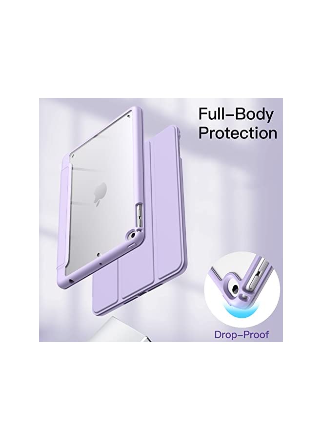 Jetech حافظة لجهاز iPad mini 5/4 (7.9 بوصة موديل 2019/2015) مع حامل قلم، غطاء خلفي شفاف شفاف مع حامل رفيع مقاوم للصدمات، خاصية الإيقاظ/النوم التلقائي (أرجواني فاتح) - Image 3