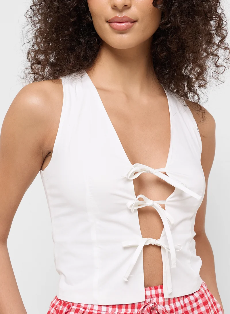 Ginger Tie Up Detail Vest