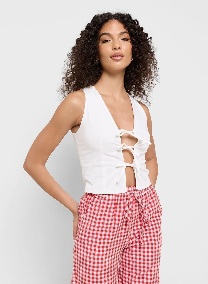 Ginger Tie Up Detail Vest