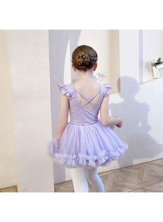 Generic Toddler Girls Ballet Dresses Leotards with Skirt Dance Dress Ballerina Tutu Outfit Dress 120cm - Image 1