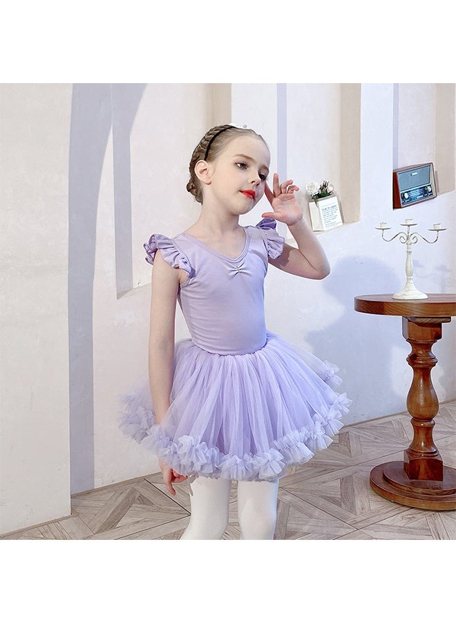Generic Toddler Girls Ballet Dresses Leotards with Skirt Dance Dress Ballerina Tutu Outfit Dress 120cm - Image 2