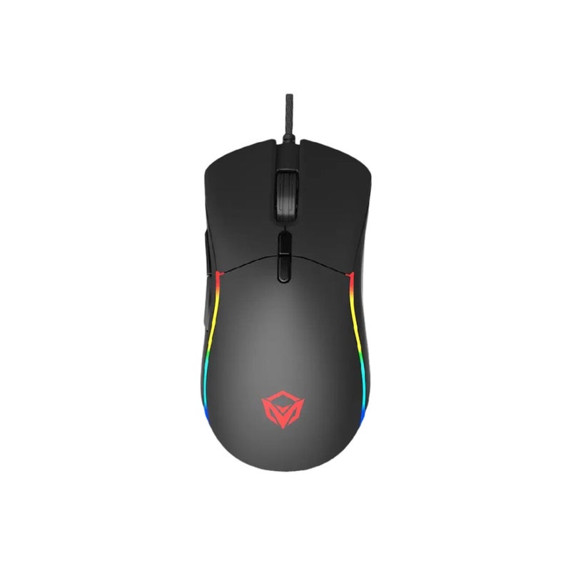 MEETION Wired USB Gaming Mouse, Optical Sensor Up to 12000 DPI, Customizable RGB, 6+1 Programmable Buttons, 1.8 m Braided Cable, Black, MT-GM19_2023 - Image 4