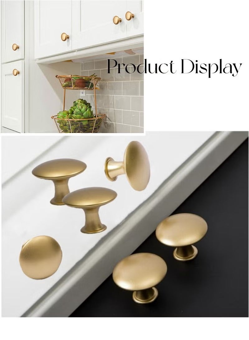 6 Pack Exquisite Design Round Antique Gold Dust Kitchen Cabinet Handles Cabinet Door Handles Drawer Handles Dresser Handles - Image 5