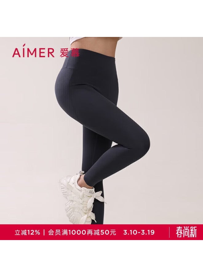 Aimer Women's Outerwear Thermal Leggings Am828981 Gray Size 155-160 - Image 1