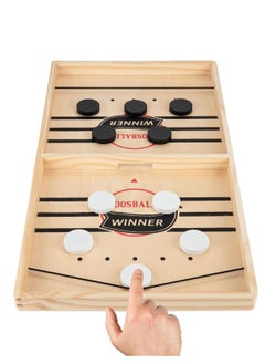 60 * 30 Cm Exciting Fast Sling Puck Game Large, Crash Bash Board Game, Table Top Hockey Game,Football Slingshot Game, Wooden Boad Games, Rapid Sling Table Battle Speed Stringr