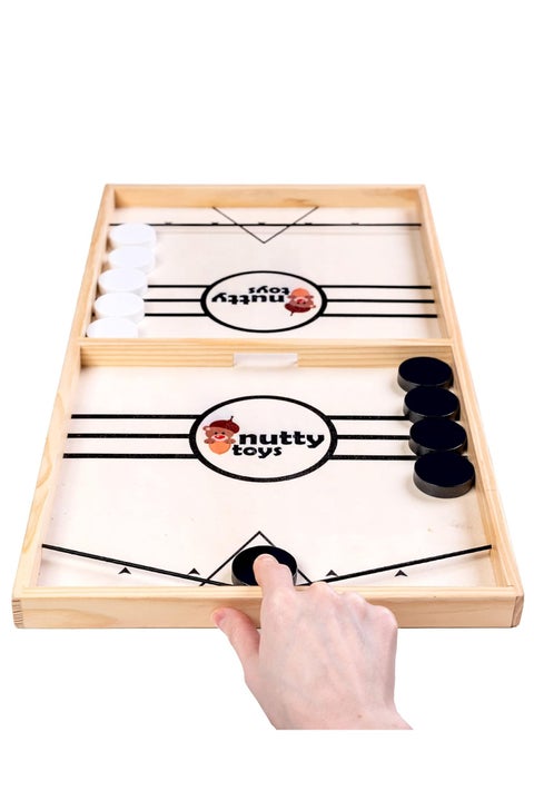Exciting Russian Table Game Large Size 60*30cm, Kids Games, Table Hockey Game, Slingshot Soccer Game, Wooden Hockey Game, Fast Table Battle Speed ​​Series, Party Games, Kids Games, Adult Games