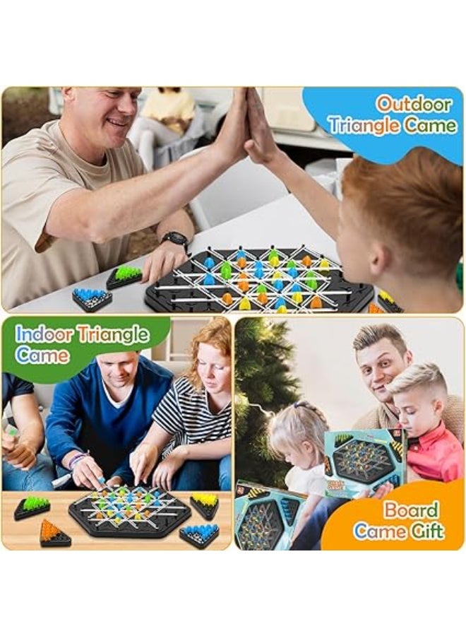 لعبة شطرنج المثلثات المتسلسلة – لعبة عائلية ممتعة لتحدي الذكاء والتركيز والتخطيط، مناسبة للأطفال من عمر 3 سنوات حتى الكبار، من 2 إلى 4 لاعبين، تساعد على تنمية التفكير الاستراتيجي، المهارات الذهنية، القدرة على اتخاذ القرارات، الاستمتاع باللعب الجماعي، لعبة تعليمية وترفيهية متكاملة - Image 4