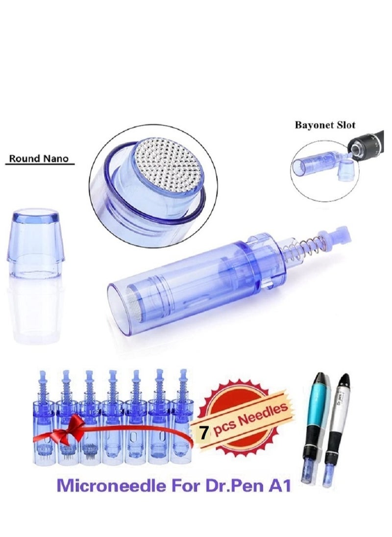 7Pcs Replaceable Round Nano Cartridges for Derma Pen Dr.pen A1-C/A1-W