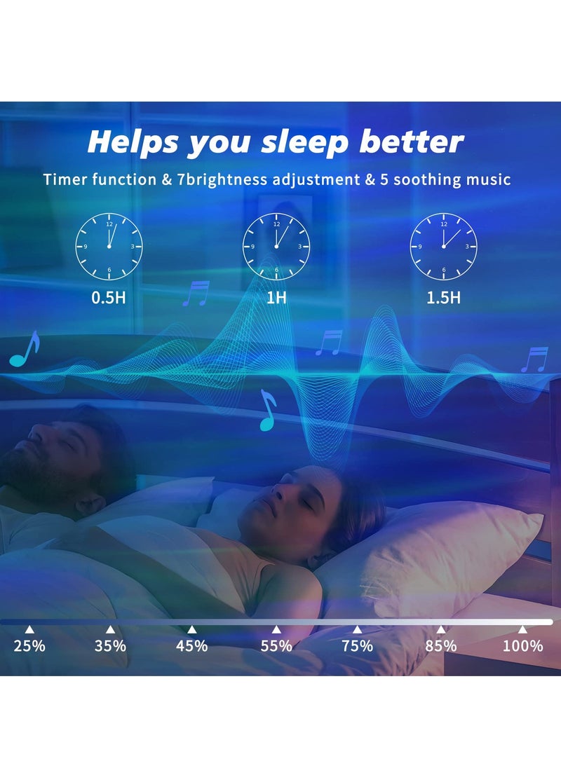جهاز عرض مجرة، مصباح عرض نجوم المجرة، ضوء ليلي سمائي LED للأطفال مع جهاز تحكم عن بعد، اتصال بلوتوث ومؤقت، ضوء النجوم للفتيات لغرفة نوم الأطفال، ديكور ألعاب، مسرح منزلي، سقف