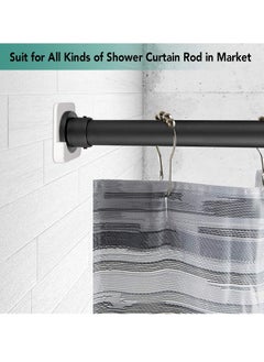 Oasisgalore Wall Adhesive Shower Curtain Rod Mount Holder（2 Pack, White）  - Image 4