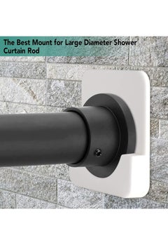 Oasisgalore Wall Adhesive Shower Curtain Rod Mount Holder（2 Pack, White）  - Image 5