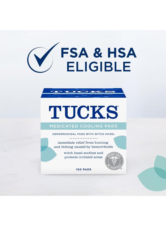 Tucks Medicated Cooling Pads, 100 Pads - Image 2